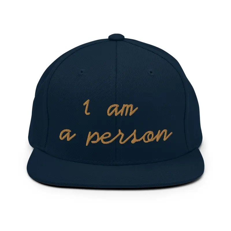 "I am a person" Snapback Royal Blue+Gold